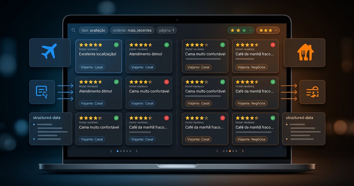 Booking e Hoteis.com.br Reviews Scraper: como extrair avaliações de hotéis com paginação, ordenação e JSON estruturado