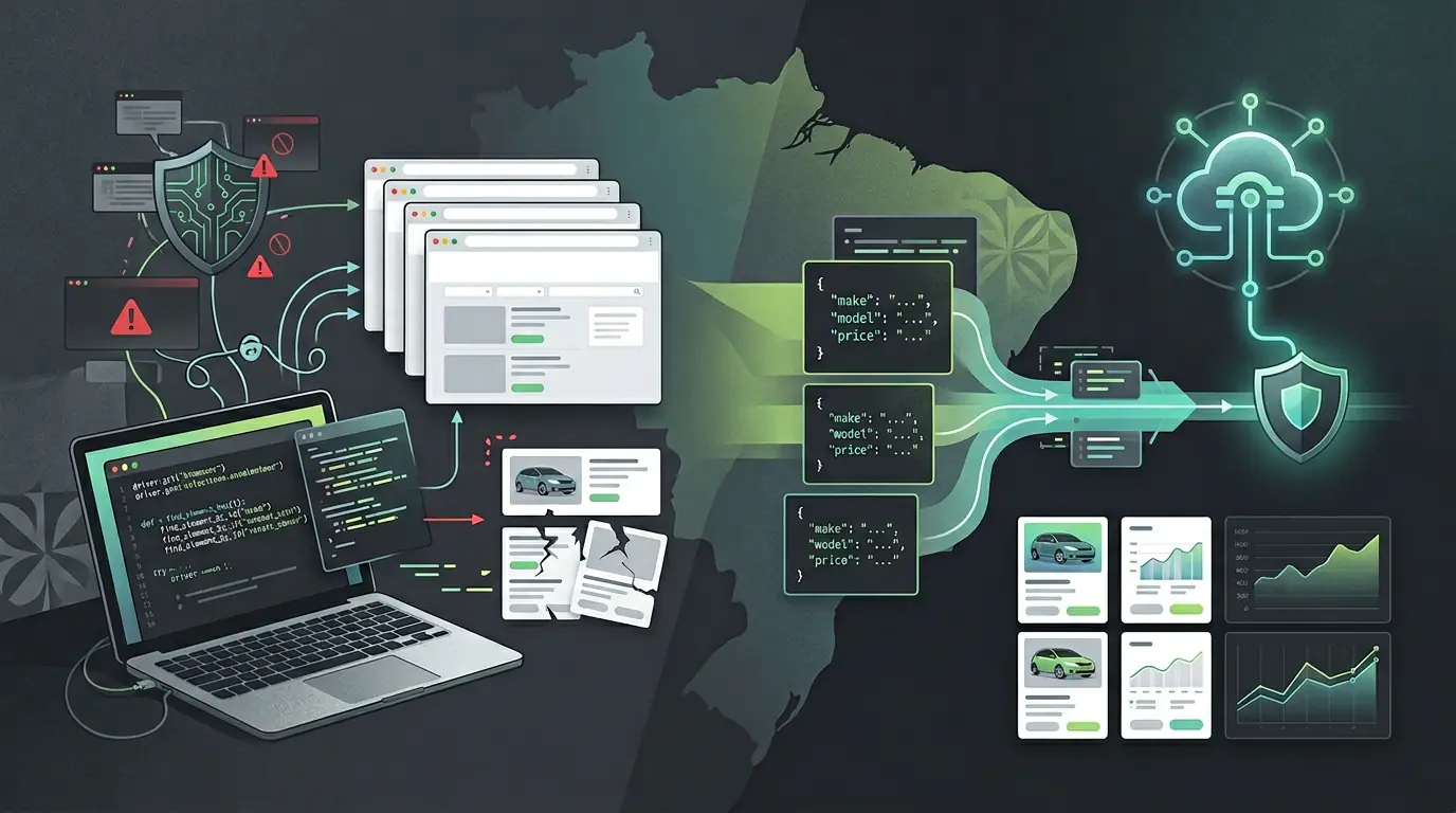 Scraper Webmotors com Selenium: tutorial prático, limites reais e a melhor alternativa
